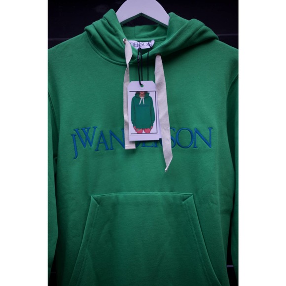 J.W. Anderson Classic Green Logo Hoodie [New} - Picture 2 of 8